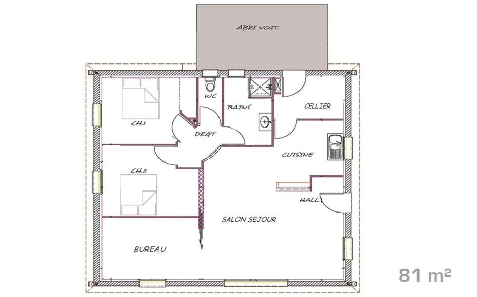 Plan de la maison Etage / Sous Sol