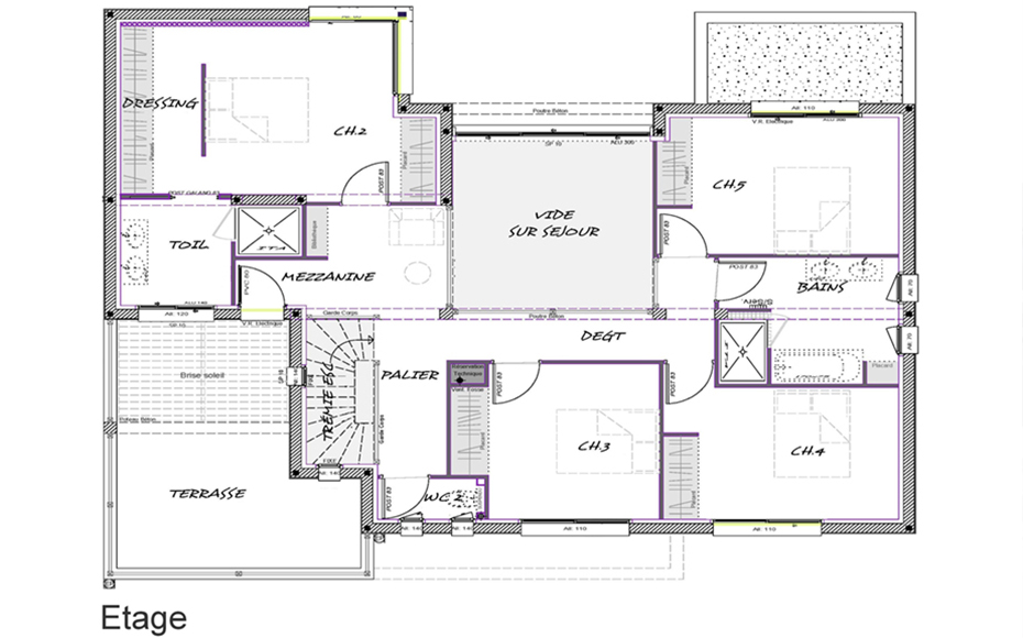 Plan de la maison Etage / Sous Sol