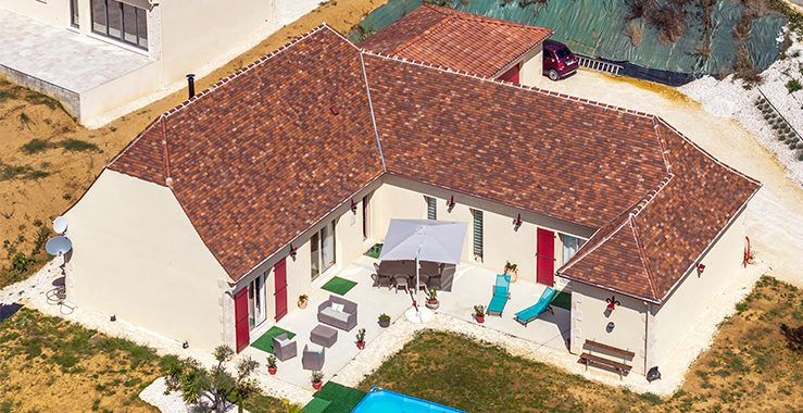 Maison périgourdine en U à Vitrac